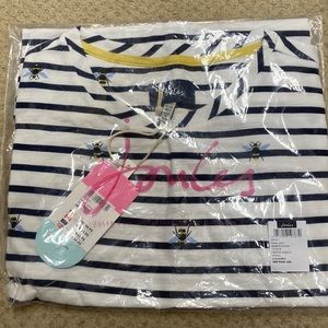 Joules short sleeve T-shirt navy stripe/bees Us Sz 4